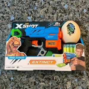 🎁NWT Nerf X Shot Dino Attack Extinct Foam Dart Gun